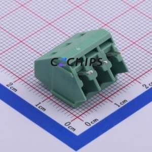 JL103-50003G01 Screw Terminal Block Through hole Component (THT),P=5mm Connector 1x3P 5mm Green Through Hole - Product Image 2