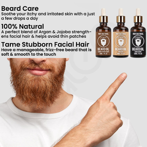 Olio per Barba Luxfume per <span class=keywords><strong>Uomo</strong></span>, Formula Idratante Cruelty Free, Rinfrescante e Anti-Prurito per una Crescita Sana - Product Image 5