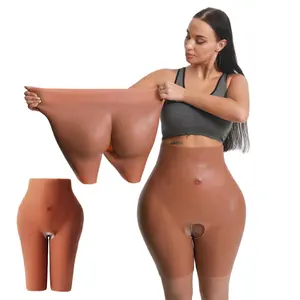 Long silicone panty Push Up pants Silicone buttocks panties fake butt and hips Padded fake vagina Enhancing Shapewear underwear