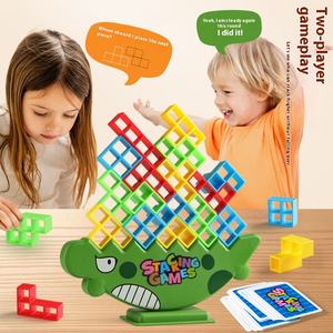 Bloques de apilamiento de juguete de enfoque interactivo educativo exclusivo bloques de construcción de equilibrio ruso para plástico para niños - Product Image 2