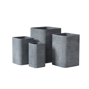 Grande rettangolo grigio vaso da <span class=keywords><strong>fiori</strong></span> e vaso design minimalista per uso giardino kit all'ingrosso disponibile - Product Image 3