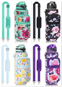 Sac de transport personnalisé en néoprène pour bouteille d'eau, avec bandoulière réglable, résistant à l'eau bouillante, anti-corrosion, écologique - Product Image 2
