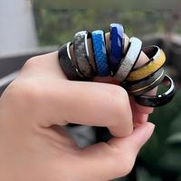 Bague NFC personnalisée avec logo imprimé au laser, en céramique, étanche, en fibre de carbone, bague RFID, programmation intelligente, bague NFC