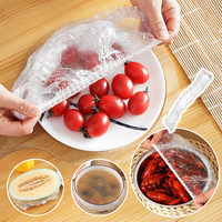 Film Alimentaire Fraîcheur Personnalisable et Jetable avec Élastique, Couverture Transparente en PE pour Assiettes et Bols