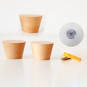 <span class=keywords><strong>Naturel</strong></span> Mur Monté <span class=keywords><strong>En</strong></span> <span class=keywords><strong>Bois</strong></span> Massif Crochets Mur Cintre Patères - Product Image 2