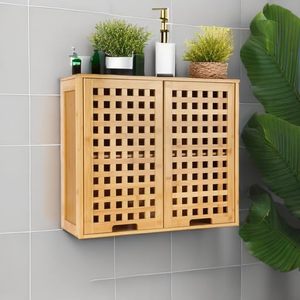 <span class=keywords><strong>Armoire</strong></span> <span class=keywords><strong>de</strong></span> rangement murale <span class=keywords><strong>en</strong></span> <span class=keywords><strong>bambou</strong></span> avec portes carrées à détails <span class=keywords><strong>Armoire</strong></span> murale <span class=keywords><strong>de</strong></span> <span class=keywords><strong>cuisine</strong></span> - Product Image 2