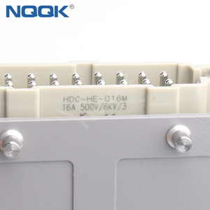 HDC 16 broches à sertir À ressort à Vis Inserts robuste monté en surface prises connecteur avec 2 leviers - Product Image 4