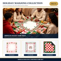 [Thème de Noël] Tapis de Mahjong américain professionnel, différentes tailles, tapis de table en caoutchouc antidérapant pour le jeu de Mahjong