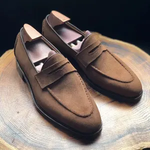 Cie Ml14 Op Maat Gemaakte Leren Schoenen Voor Mannen Schoenenfabriek 100% Handgemaakte Italiaanse Stijl Suède Mannen Loafer Schoenen