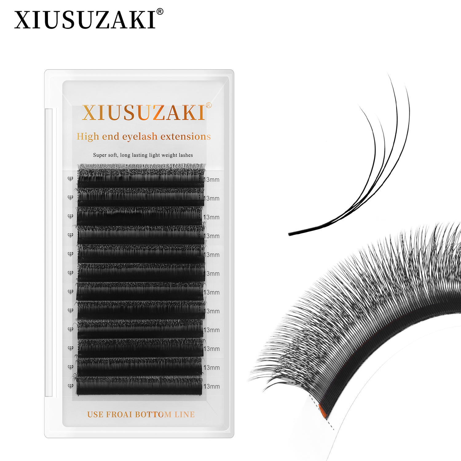 fans flower shaped rhinestone eyelash