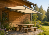 Auvent rétractable de luxe moderne et adorable, pare-soleil et imperméable, avec télécommande, en aluminium, à cassette intégrale, pour balcon extérieur