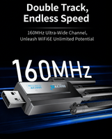 Adaptateur Wifi USB AX3000Mbps, 4 antennes, double bande 2.4G et 5GHz, Wifi6E, récepteur sans fil Wlan