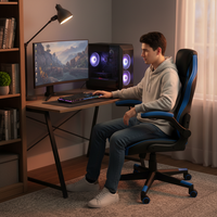 Chaise de jeu ergonomique réglable en hauteur, pivotante, de haute qualité, design chinois