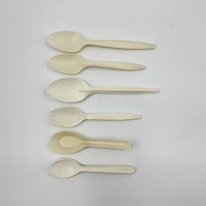 Cuillère PSM durable de 4 pouces, écologique, biodégradable, résistante aux hautes températures, design léger, personnalisable pour les services de restauration - Product Image 3