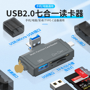 Lector de tarjetas multifunción tipo C USB 3.0 SD TF para iPhone y teléfonos móviles Android - Product Image 5