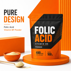 Acide folique en vrac, antioxydant, vitamine B9, poudre instantanée sans gluten, riche en protéines, pour hommes et femmes, vente chaude - Product Image 4