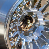 Rines Forjados de Aleación para SUV y Camionetas Todoterreno, Pulidos, 17x9J 17x10J, Offset 6x139.7 8x170, con Beadlock, para Ford F-150, Toyota, Lexus, RAM, Jeep