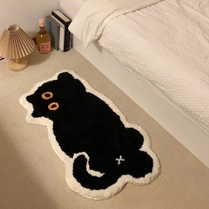 Tappetino da Bagno Assorbente a Pelo Lungo con Gattina Nera Cartoon <span class=keywords><strong>per</strong></span> <span class=keywords><strong>Camera</strong></span> da Letto Femminile, Vendita all'Ingrosso Transfrontaliera - Product Image 3
