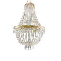 Lustre suspendu en acrylique et fer de style européen moderne de luxe, décoration pour événements de mariage, installation facile au plafond