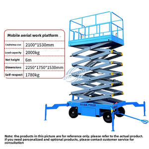 Plataforma Elevadora Hidráulica Móvil para Exteriores, Equipo de Elevación de Andamios Mini de Acero Aleado - Product Image 2