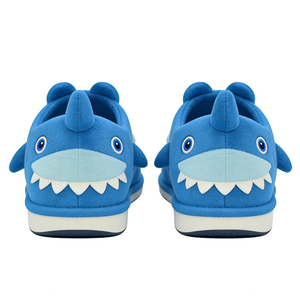 Chaussons requin personnalisables pour enfants, Chaussons d'intérieur requin bleu, Chaussons requin enveloppants, Chaussures d'intérieur fermées pour garçons motif animal - Product Image 3