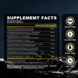 Cápsulas de Shilajit, Resina de Shilajit del Himalaya, Cuidado de la Salud Masculina, Suplemento para la Fuerza Masculina, Cápsulas de Extracto de Shilajit - Product Image 6