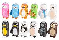 Lampe torche LED portable en forme d'animal mignon, mini lampe torche promotionnelle pour enfants, lampe torche LED à pression manuelle