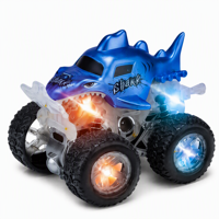 Voiture jouet tout-terrain lumineuse avec rotation à 360 degrés et grandes roues pour enfants