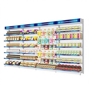 Étagère de présentation pour supermarché <span class=keywords><strong>Le</strong></span> Chuang, étagère de magasin de proximité Rosen, pour snacks, simple face, double face, en acier laminé à froid, 5 niveaux - Product Image 5