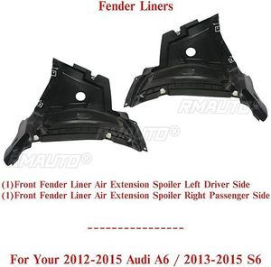 ชุดเปลี่ยนคู่สำหรับ Audi A6 C7 2012-15 / S6 2013-15 บังโคลนหน้า แผ่นกันกระเด็น 4G0853888C 4G0853887C AU1243100 - Product Image 6