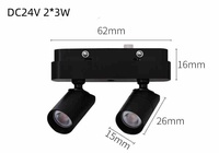 Mini spot LED magnétique sur rail 10 mm, 24 V, pour vitrine de musée et de bijouterie, avec grille pliable
