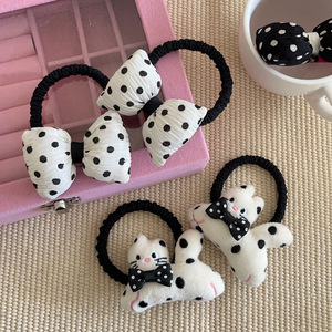 Lindo lazo para el cabello con diseño de gato y lunares, banda para el cabello con muñeca 3D, accesorio para el cabello. - Product Image 4