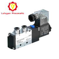 Válvula Solenoide 24V, Válvula Neumática de Aire, Válvula Solenoide Eléctrica 12V 24V, Bobina 220V AC 12V, Válvula de Control Neumática 110V AC