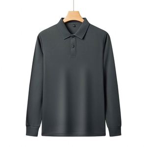 Camiseta Polo de Manga Larga Gruesa para Hombre, Tejido Elástico Resistente al Desgaste para Deportes y Uso Casual, Logotipo Personalizado - Product Image 5