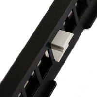 Cache-câbles anti-poussière vierge pour panneau de brassage 8/12/24 ports, pour rack de serveur, connecteur RJ45 blanc pour câble Ethernet LAN