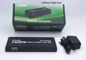 V2.0 4K 30hz HDTV स्प्लिटर 1x4 4kx2k 3D HDTV स्प्लिटर 1x4 1 इन 4 आउट वीडियो कनवर्टर PS4 STB डीवीडी कैमरा पीसी से 4 टीवी मॉनिटर के लिए