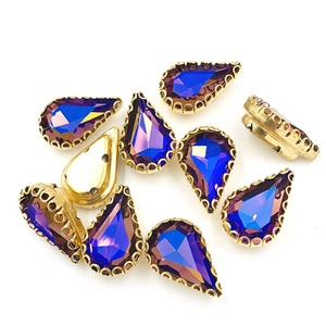 Pha Lê AB Màu Teardrop Sew Trên Thạch Với Ren Claw - Product Image 6