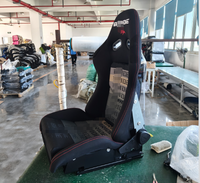 Siège baquet de simulation de course en suède avec rail coulissant pour accessoires automobiles, siège de course original réglable
