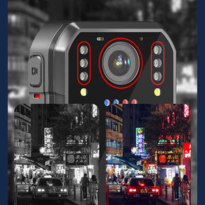 Cámara Corporal T5 de Fibra de Carbono 1080P HD con Visión Nocturna Infrarroja, Luz de Advertencia LED Múltiple, Impermeable, Grabadora de Servicio con Montaje en Pecho - Product Image 4