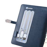 Agenda personnalisé avec batterie externe, agenda avec batterie externe, carnet A5 avec reliure à 6 anneaux, chargeur sans fil USB, créez votre propre agenda