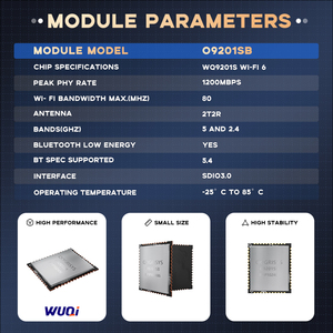 โมดูลบลูทูธ Uart/pc/pcm SDIO3.0 2T2R สำหรับโปรเจคเตอร์ O9201SB WiFi 6โมดูลบลูทูธ IEEE802.11a /b/g/n/ac /ax 2.4G/5G 80MHz - Product Image 3