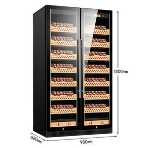 Mini Humidor à Cigares en Acier Inoxydable, Réfrigérateur à Vin, Vitrine Réfrigérée à Compresseur, Capacité 860L, Température et Humidité Contrôlées 1. Double - Product Image 1