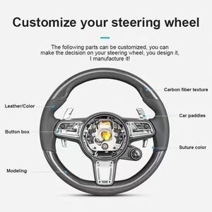 Volant en fibre de carbone personnalisé en usine, compatible avec <span class=keywords><strong>Porsche</strong></span> 911 <span class=keywords><strong>GT3</strong></span>/GT2 <span class=keywords><strong>RS</strong></span>/GT4 <span class=keywords><strong>RS</strong></span> & 718 991 992 Panamera Carrera Cayman - Product Image 6