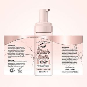Lash Bath Eyelash Foam Cleanser 50ml For Home & Salon Use No Irritation Longer Lasting Lashes - Product Image 3