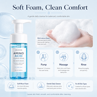 Espuma Limpiadora Facial Suave con Aminoácidos, 5 Ceramidas, Trufa Blanca y Probióticos para Todo Tipo de Piel, 100ml (OEM/ODM)