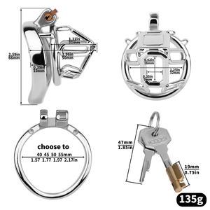 FRRK SMLサイズ <span class=keywords><strong>BDSM</strong></span> 貞操帯 コックケージ 内蔵ロック ロールプレイング 卸売 大人のおもちゃ 男性用 ゲイ ペニス 禁欲 貞操ベルト - Product Image 2