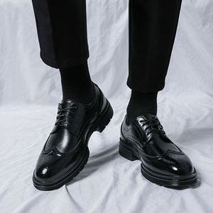 Business and Leisure Round Toe Men's Leather <b>Shoes</b>, Outdoor Casual <b>Shoes</b>, Lazy People's Foreign Trade Style - Product Image 3
