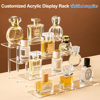 Support multicouche multifonctionnel d'affichage en acrylique Transparent moderne portatif à 4 niveaux pour les figurines de Cupcakes cosmétiques de parfum