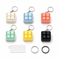 Clavier mécanique personnalisé à 4 touches, porte-clés anti-stress tactile, jouet anti-stress, cadeau promotionnel d'anniversaire
