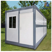 SH si facile bon prix en forme de z déplier ouvert minuscule module extensible maison de conteneur pliante mobile